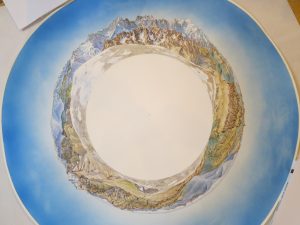 maquette de la nouvelle table d'orientation au MONT BUET (Haute-Savoie), juin 2016