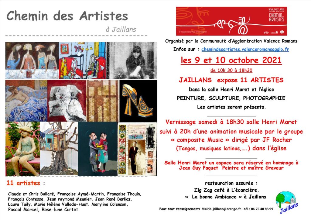 CHEMIN DES ARTISTES à JAILLANS, les 9 et 10 octobre